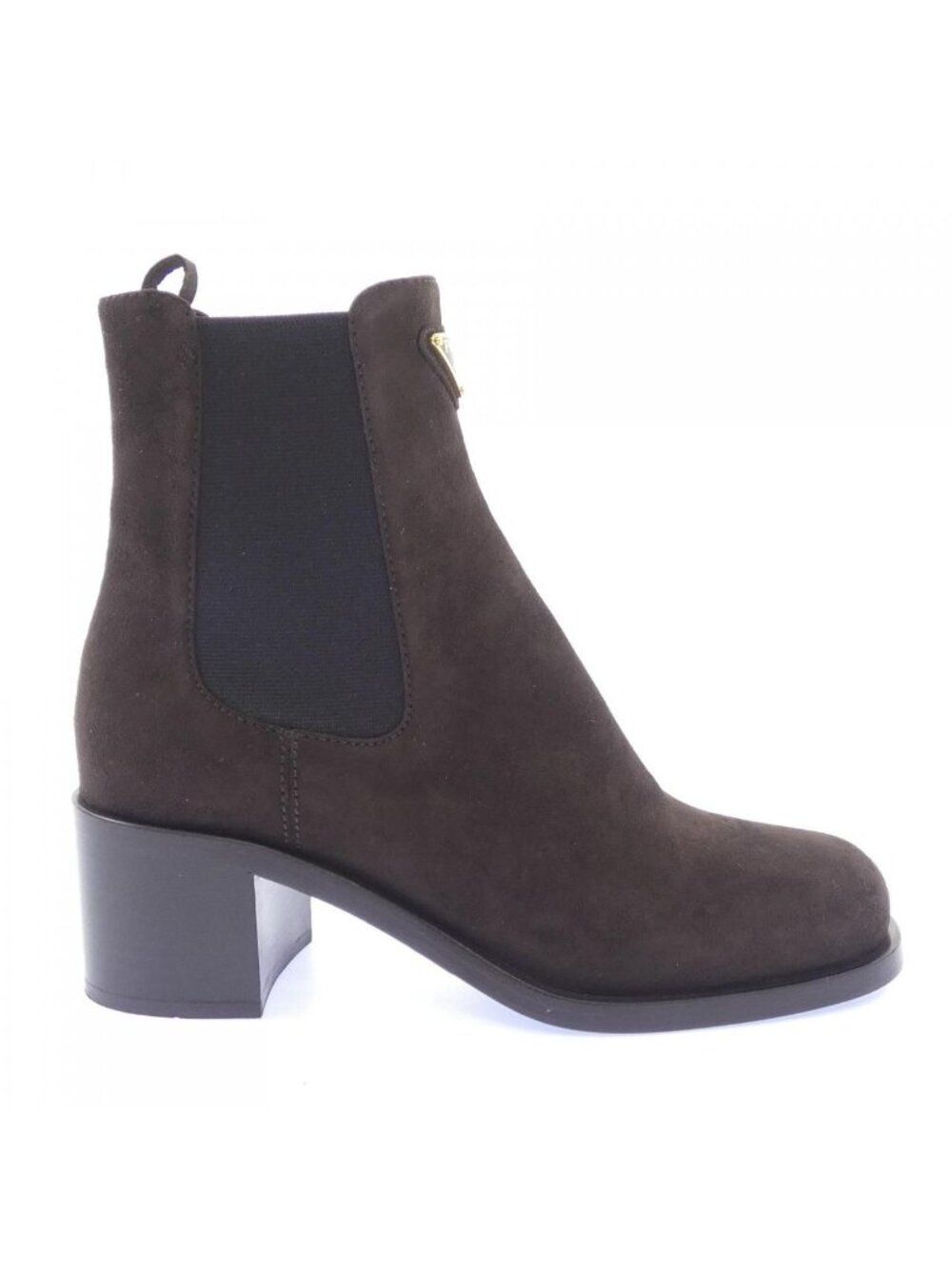 Prada Triangle Logo Ankle Boots